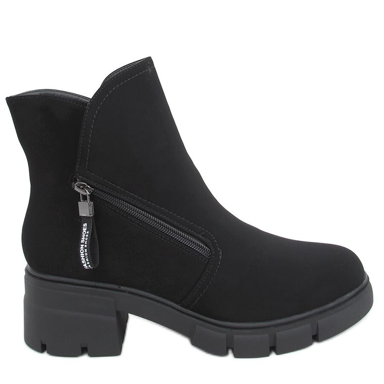 Alaska Schwarze Stiefel mit hohen Sohlen