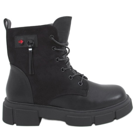 Provo Schwarze Stiefel mit dicker Sohle