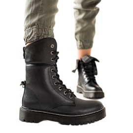 TRENDI Stiefel mit umgeschlagenem Schaft schwarz