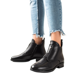 Camo Warme Stiefel mit Reißverschluss schwarz