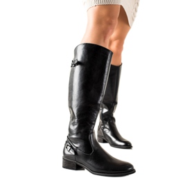 TRENDI Stylische Cowboystiefel schwarz