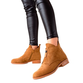 Camo Warme Stiefel mit Reißverschluss braun gelb