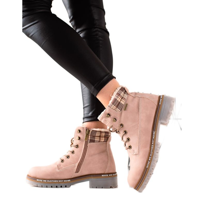 Goodin Isolierte Trapper aus Öko-Leder rosa