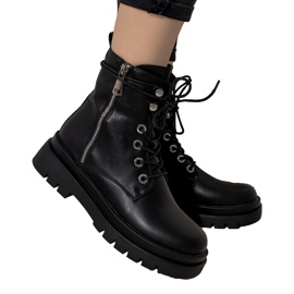 Black Hillman isolierte Damenstiefel schwarz