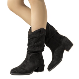 Schwarze Francis Cowboystiefel