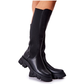 Sergio Leone Lederstiefel mit schwarzem Ampine-Reißverschluss