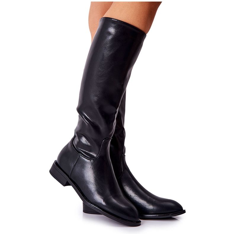 PG1 Warme Stiefel aus Leder in Schwarz Estil