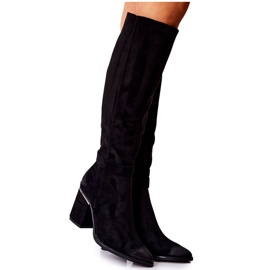 POTOCKI Wildlederstiefel auf einer Bar Black Corises schwarz