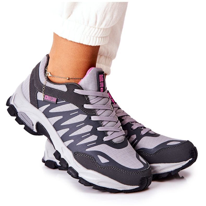 Sportschuhe Memory Foam Big Star GG274499 Grau rosa