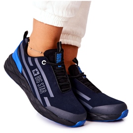 Leder Sportschuhe Big Star II274459 Marineblau