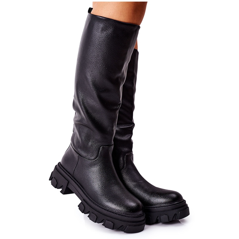 Hohe Stiefel für Damen Schwarz Little Bit