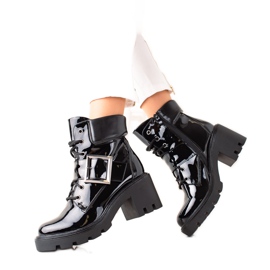 Evento Lackierte Arbeiter auf High Heels schwarz