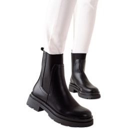 TRENDI Modische Chelsea-Boots schwarz