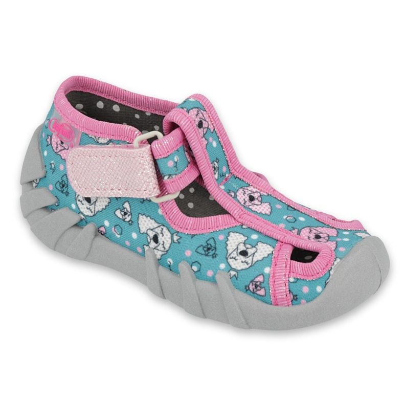 Befado Kinderschuhe 190P100 blau rosa grau