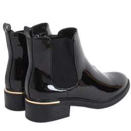 Lackierte Damen Chelsea Boots Petit Black schwarz