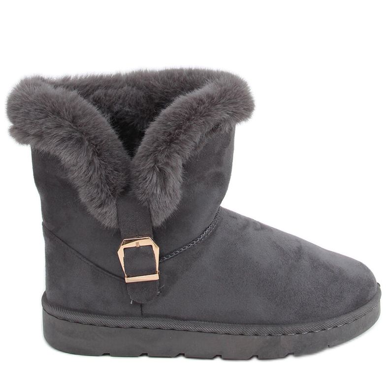 Damen-Schneestiefel mit Schnalle in Wibo Grey grau
