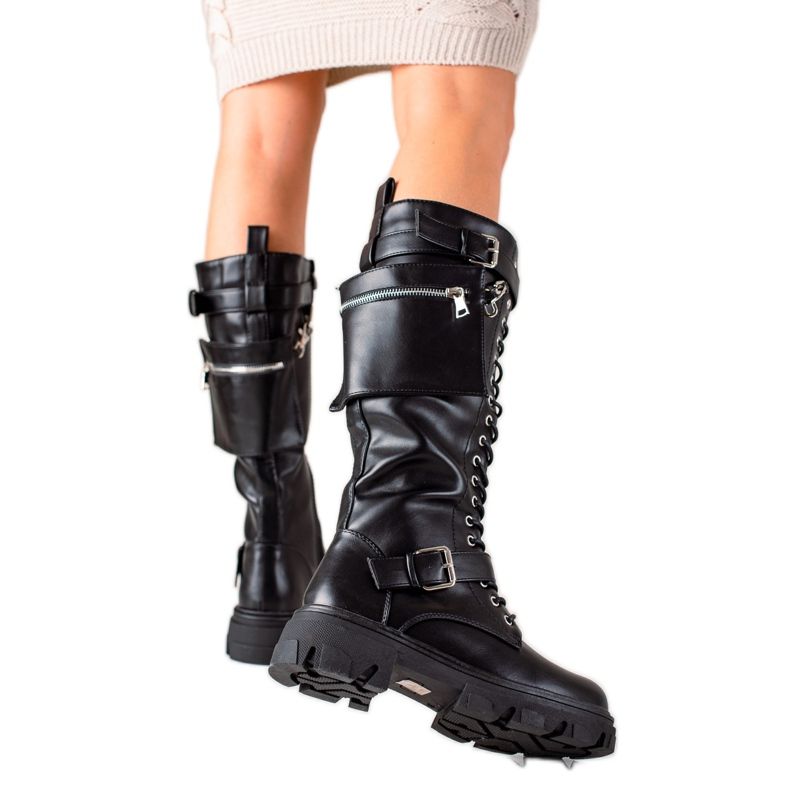 Seastar Arbeiterstiefel mit Tasche schwarz