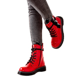 Filippo Stiefel aus Lackleder rot