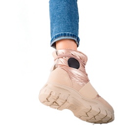 TRENDI Lässige Schneestiefel beige