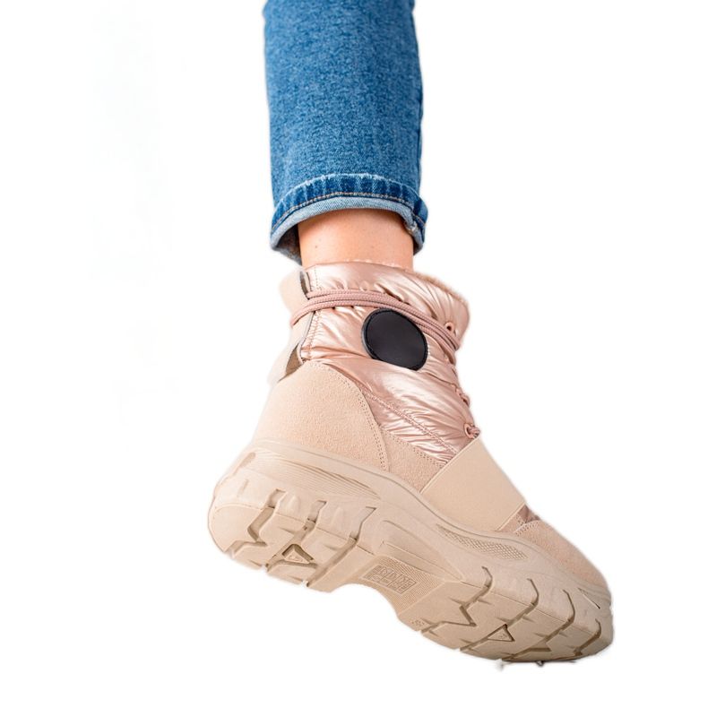 TRENDI Lässige Schneestiefel beige