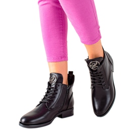 Camo Warme Stiefel mit Ornament schwarz