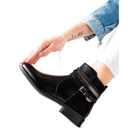 Lovit Stiefel mit Zierstreifen schwarz