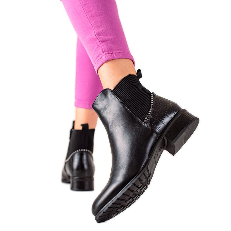 TRENDI Stiefeletten mit Reißverschluss schwarz