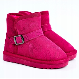 Apawwa Kinder-Schneestiefel mit Fell Fuchsia Kawai rosa