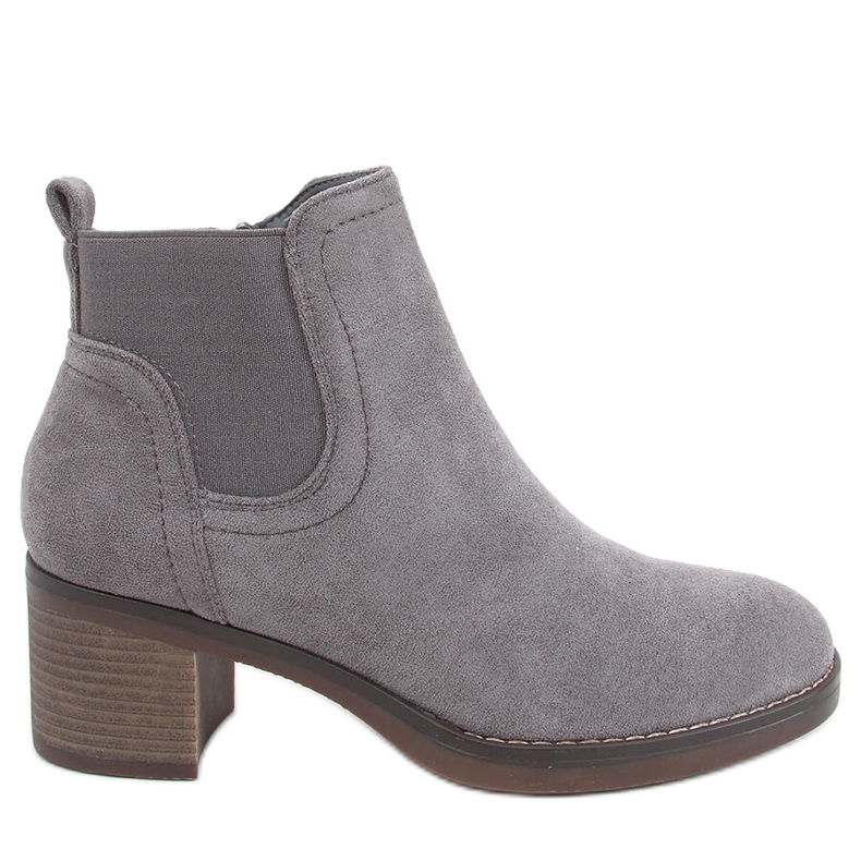 Stiefel mit weitem Absatz Fill Grey grau