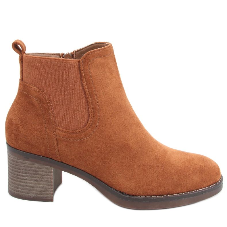 Fill Camel Stiefel mit weitem Absatz braun