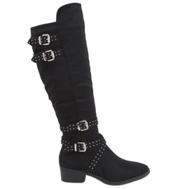 Zettu Black Damen Reitstiefel schwarz