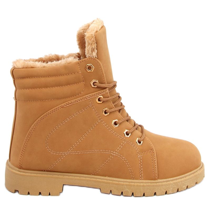 Isolierte Holzstiefel für Damen Polle Camel braun