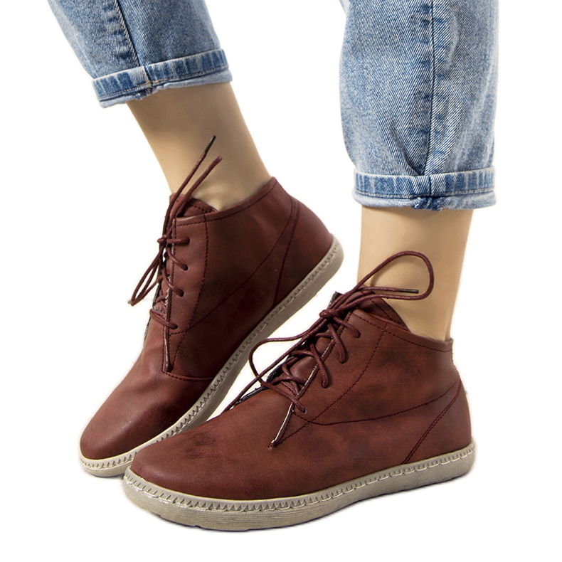 Burgunderrote Keira lässige Damenstiefel rotwein