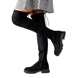 Super Me Plateaustiefel schwarz