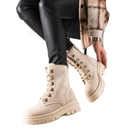 TRENDI Beige Wildleder Trapper