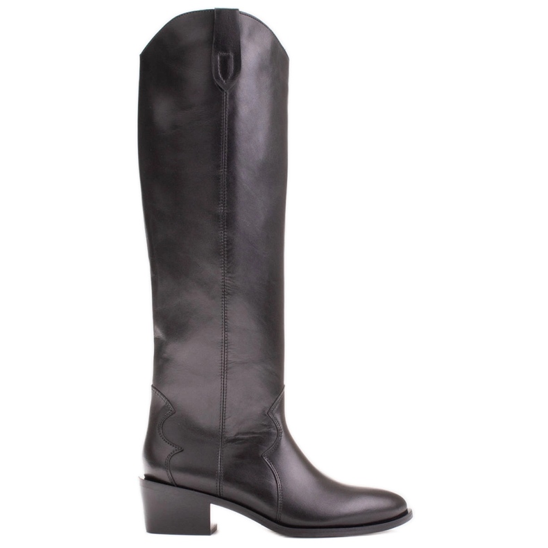 Marco Shoes Iolanda Cowboystiefel mit Ziernähten schwarz