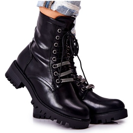 PE1 Schwarze Lilinth warme Lederstiefel