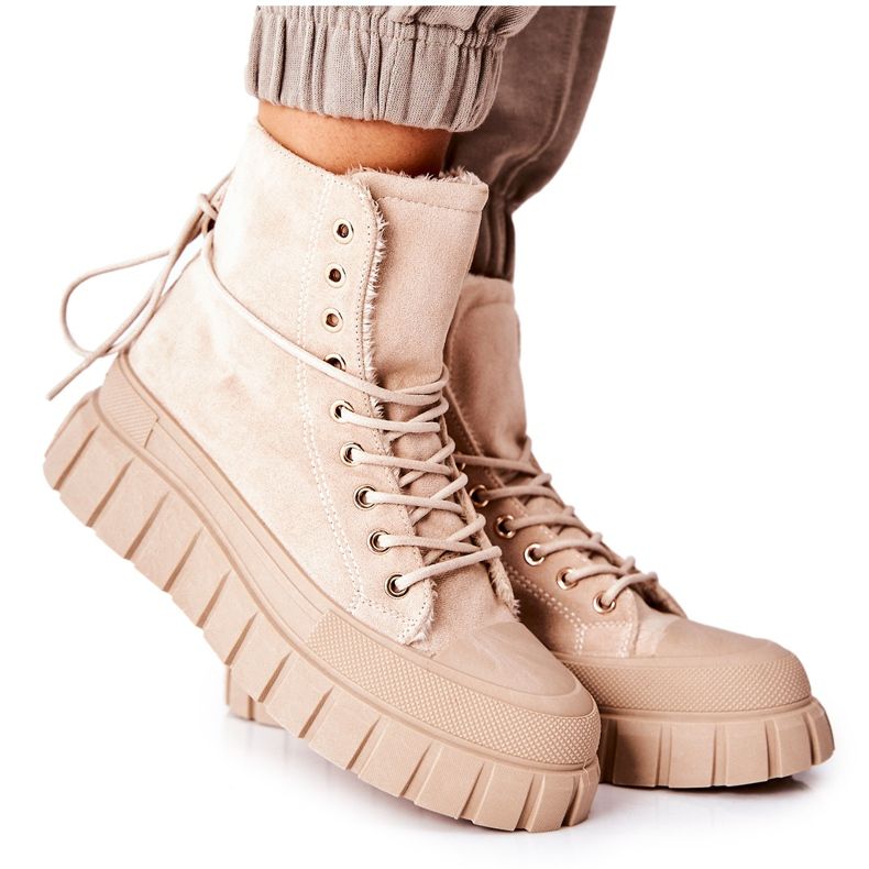 PH1 Warme Sneakers auf der Plattform Beige Marlow