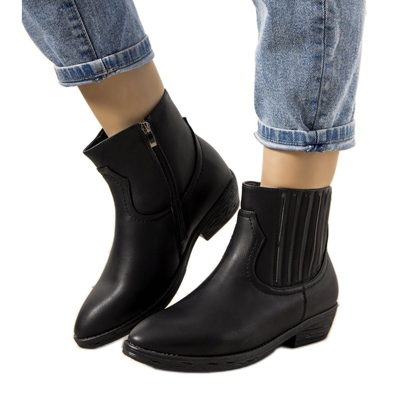 Schwarze Jolicoeur warme Cowboystiefel