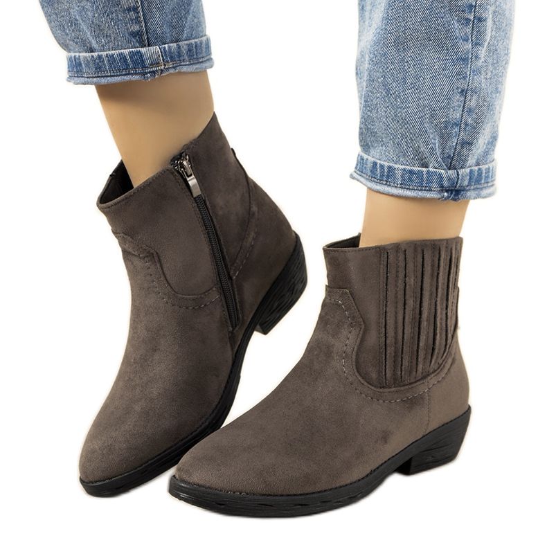 Graue Saucier warme Cowboystiefel