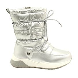 Wasserdichte Kinder Schneestiefel Miss Evento 21DZ23-4325 Silber