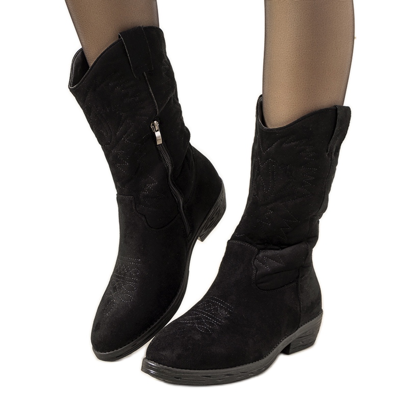 Schwarze Cowboystiefel von Roxanne