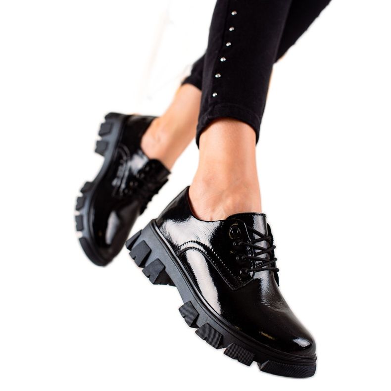 Filippo Schwarze Lederschuhe