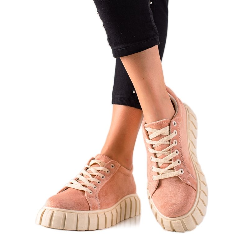 Renda Wildleder Sneakers rosa