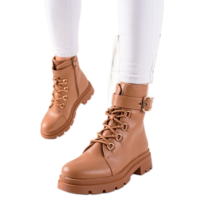 Sixth Sense Stilvolle Trapper mit Schnalle braun