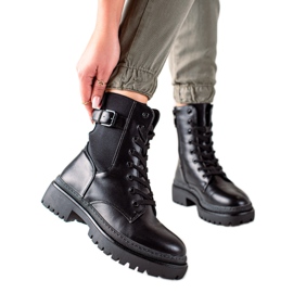 Groto Gogo Arbeiter Trapper mit Schnalle schwarz