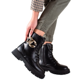 Groto Gogo Schwarze Trapper mit Ornament