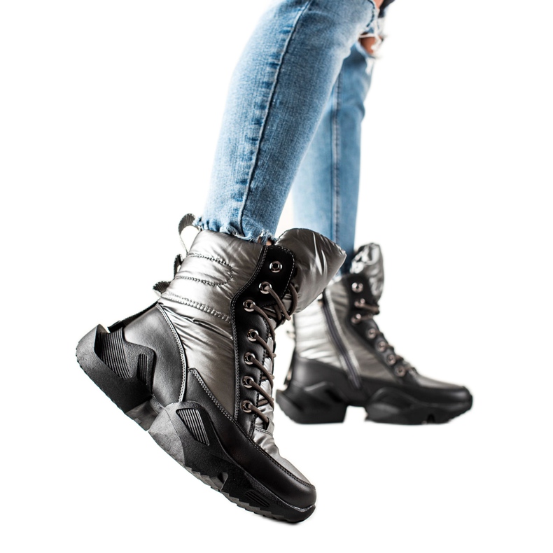 Seastar Warme modische Schneestiefel silber- grau