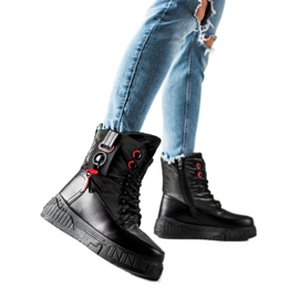 Seastar Warme Schneestiefel auf der Plattform schwarz