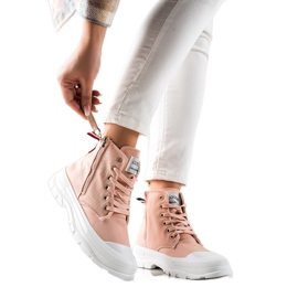 Goodin Sneakers mit dekorativem Reißverschluss rosa